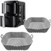 FryEasy Fodere in silicone per friggitrice ad aria Ninja Double Stack da 7,6 L: SL300UK, doppia fodera in silicone per SL300UK, accessori compatibili per Ninja Dual Stack 7.6 SL300, SL201 e SL300EU FryEasy