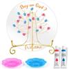 CNSJ Gender Reveal - Libro degli ospiti in acrilico per baby shower, motivo: albero delle impronte digitali, per ragazzi o ragazze, per rivelare il sesso dei giochi, decorazioni, regalo