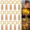 Frasheng 15 Pezzi Luci per Bottiglia,2m 20 LED Lampada Bottiglia Luci LED Decorative,Tappi LED a Batteria per Bottiglie,Luci Bottiglia da Tappo in Sughero per Fai da Te,Natalizie,Feste,Bianco Caldo