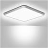 Ouyulong Plafon Led Techo Quadrado 24W, Plafon Led Techo Cucina 5000K, 2600LM, 23CM,IP44 Lampada impermeabile per bagno Techo,Luz de Techo Para Dormitorio Balcón Pasillo Comedor Oficina