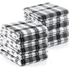 Utopia Towels Asciugamani Utopia - Strofinacci, 38 x 64 cm, Asciugamani da Cucina in Cotone, Set di Strofinacci e Strofinacci Morbidi e Riutilizzabili (Confezione da 12, Bianco Nero)