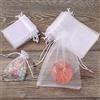 HERZWILD 100 sacchetti in organza natalizi, sacchetti regalo in organza, piccoli (7 x 9 cm), colore bianco