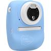 Denash Camera di Stampa Istantanea per Bambini con Doppio Obiettivo 1800 W per Selfie per Bambini, Videoregistratore, Design Non Slip (BLUE)