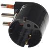 ROSI Adattatore schuko 90° , spina 10A nero - RS78028