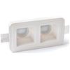 L.V. STUCCHI S.R.L. Faretto incasso gesso doppia luce GU10 - 84