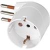 ROSI Adattatore schuko 90° , spina 10A bianco - RS78027
