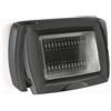 ELETTROCANALI Placca 3 posti autoportante IP55 nero - ECL4611N