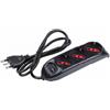 ROSI Multipresa schuko bivalente 3P nera - RS94002