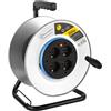 ELECTRALINE Avvolgicavo vuoto (50m) prese 4x10-16A - 49014