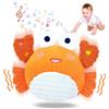 RedCrab Granchio Che Cammina Neonato 6-12 Mesi, Giocattolo per Gattonare con Musica e Funzione di Registrazione, Giochi Peluche Interattivi Regalo Neonato per 6 8 10 12 Mesi