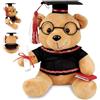 YUPDFGB Giocattoli da Peluche di laurea, Orsetto di Peluche Laurea, 20cm Bambola di Orsetto con Cappello di Laurea Simpatico orsetto di peluche Laurea per Scuola Decoro (Marrone Scuro)