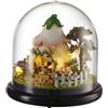 CUTEROOM Lemogo assemblato mini miniature scene in plastica verde giardino LED light & Music Box Fai da te