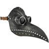 Whyzsjnclg Dottore della Peste, Maschera del Dottore della Peste, Costume a Naso Lungo Steampunk in Lattice, Maschera di Halloween Regolabile per Cosplay di Halloween, Nero+Argento, Costume