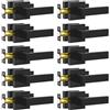 RAZCC Confezione da 10 leve quadrate per porte interne senza chiave, in lega di zinco resistente, ambidestro, stile moderno, facili da installare, non bloccanti, adatte a porte di dimensioni standard