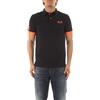 SUN68 Polo Manica Corta A35122 Logo Fluo Tg. XL col. 07 Navy Blue