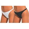 Cotonella 6 Slip tanga donna l'altra COTONELLA cotone elastico 3161 (5, 3BIANCHI/3NERI)