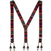 Gallo Bretella elastica unisex rosso a righe multicolor