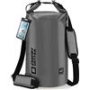 OSAH DRYPAK Dry Bag Borsa Impermeabile Mare 5L/10L/20L/30L/40L Sacca Impermeabile con Spallacci e Custodia Impermeabile per Telefono per Sport Acquatici, Kayak, Pesca, Campeggio