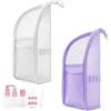 LLELEMAMO Borsa da Toilette Autoportante, Organizer da Viaggio Portatile e Leggero, Beauty Case in Rete con Cerniera, Pieghevole Trasparente per Cosmetici e Articoli da Toeletta da Viaggio (2PCS-G)