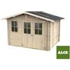 Alce Casetta da giardino in legno Cortona Express 300x250 cm Porta Doppia Finestrata + Finestra