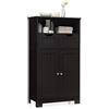 COSTWAY Armadietto Terra da Bagno Mobile Autoportante, Mobiletto Ufficcio Multiuso, con Cassetti e Ripiani, Ampio Spazio, Legno (Marrone)