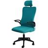 Mswborml Rimovibile Fodera per Sedie da Ufficio con Copri Poggiatesta, Ergonomica Coprisedia per Sedia da Ufficio, Universale Copertura Elasticizzata per Sedia da Gaming, Coprisedie da Gaming,K