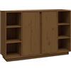 vidaXL Credenza Miele 120x35x80 cm in Legno Massello di Pino