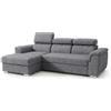 Robin Inspire Divano Angolare Modulare 3 Posti - Divano Letto a L Sinistro - Contenitore, 3 Poggiatesta Regolabili - per Soggiorno Moderno - 247 cm Silver Antracite