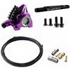 WZUTBCCS Pinza Freno Idraulica A Montaggio Piatto, Leggera Completamente CNC con Pastiglie Ice-Tech for Gare su Strada E BMX,Componenti(Blue Caliper Rear)