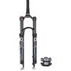 LHHL Forcella Ammortizzata Mountain Bike 26/27,5/29'' Forcella MTB Ad Aria Escursione 120mm 1-1/2 Conica Forcella Anteriore Bicicletta Nera QR 9×100mm Bloccaggio Manuale/remoto(Manual,26'')