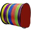 Generico Lenza da pesca intrecciata a 4 fili, filo multifilamento 1000 m con rating LB multipli(Orange,0.40MM-60LB)