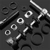 VIRELLO BottomBracketTool,BikeBBBearingPressInstallRemovalKitforBB86/30/91/92/PF30, lega di alluminio con manico in acciaio inossidabile, adatto per cuscinetti 6805/6806, nero