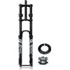 LHHL Forcella Ammortizzata per Mountain Bike 26 27.5 29 Doppia Spalla Forcella Ad Aria 15 * 100mm ASSE Passante Forcella Anteriore Freno A Disco Corsa 150mm con Lockout Rebound(Black,26'')