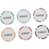 JECOMPRIS Set 6 Pezzi Segnapalline da Golf in Plastica ABS Anima in Ferro Colorati per Gara e Punti da Golf, Accessori da Portatili per Uomo e Donna