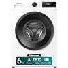 Hisense WF1I6022BWU NUOVA Lavatrice Slim a Carica Frontale 6 kg, 1200 rpm, 15 Programmi, Display Touch, Motore Inverter, Programma Rapido, Partenza Ritardata, Classe Energetica A