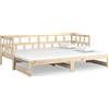vidaXL Letto da giorno allungabile in pino massiccio 2x(80x200) cm