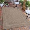 Carpetsale24 Tappeto Interno Esterno Tessitura Piatta Look Sisal con Bordo Impermeabile per Cucina Terrazza Soggiorno, Dimensioni: 140x200 cm