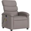 vidaXL Sedia da massaggio in tessuto tortora