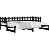vidaXL Letto da giorno allungabile nero 2x(90x190) cm in legno di pino massiccio