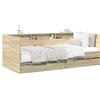 vidaXL Letto da giorno con cassetti in rovere Sonoma 75x190 cm Materiale a base di legno