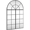 vidaXL Specchio da parete nero 80x120 cm Ferro curvo