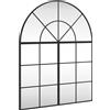 vidaXL Specchio da parete nero 80x100cm Ferro curvo