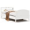 vidaXL Letto in legno massiccio senza materasso bianco 100x200 cm in legno di pino