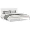 vidaXL Letto in legno massiccio extra lungo senza materasso bianco 180x220 cm
