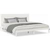 vidaXL Letto in legno massiccio extra lungo senza materasso bianco 200x220 cm