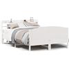 vidaXL Letto in legno massiccio senza materasso bianco 135x190 cm legno di pino