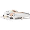 vidaXL Letto in legno massiccio senza materasso bianco 140x190 cm in legno di pino