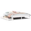 vidaXL Letto in legno massiccio con cassetti bianco 180x200 cm pino