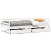 vidaXL Letto da giorno con cassetti bianco 90x200 cm in legno di pino