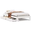 vidaXL Letto in legno massiccio senza materasso bianco 75x190 cm in legno di pino